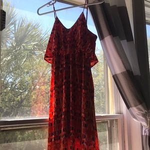 Bright spaghetti strap Maxi sundress